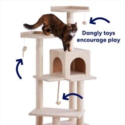 Frisco 57-in Faux Fur Cat Tree & Condo -Chewy 101805 PT3. AC SS1800 V1667229733