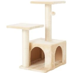 Frisco 28-in Faux Fur Cat Tree & Condo -Chewy 128073 PT5. AC SS1800 V1584453205