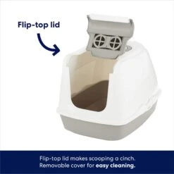 Frisco Flip Top Hooded Cat Litter Box, Gray, Large, 22-in -Chewy 155654 PT3. AC SS1800 V1675279989