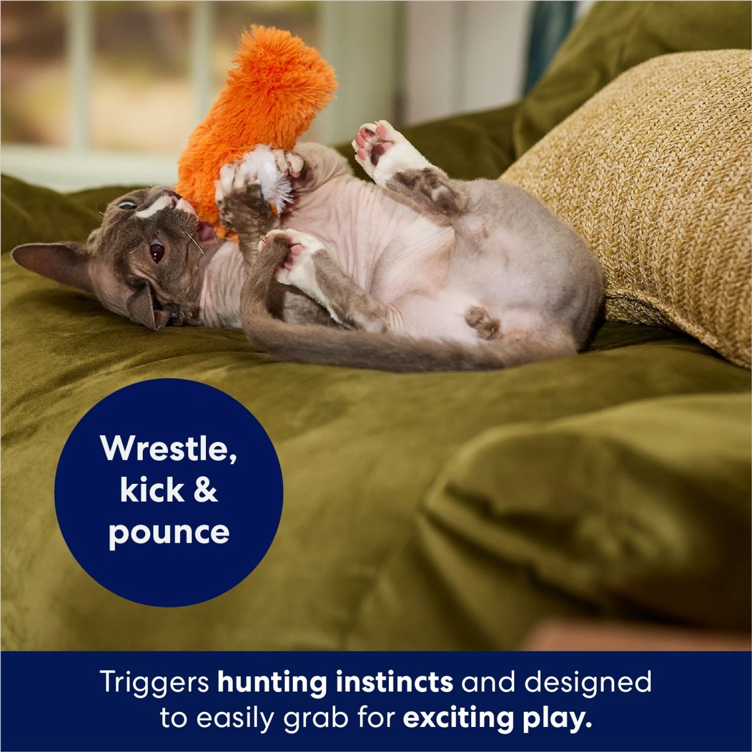 Frisco Plush Kicker Cat Toy 6 Frisco Plush Kicker Cat Toy - Image 4