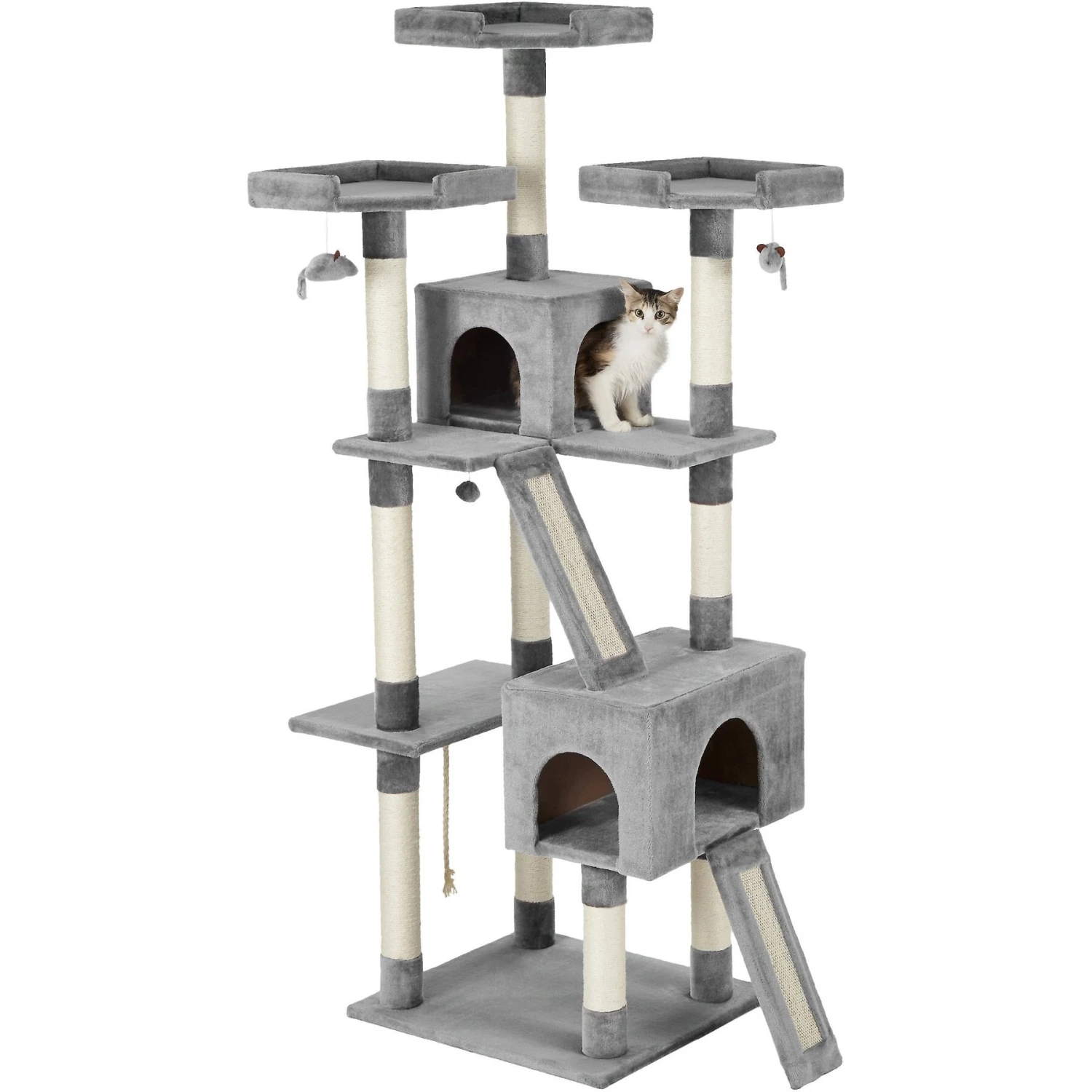 Frisco 72-in Faux Fur Cat Tree & Condo 7 Frisco 72-in Faux Fur Cat Tree & Condo - Image 5