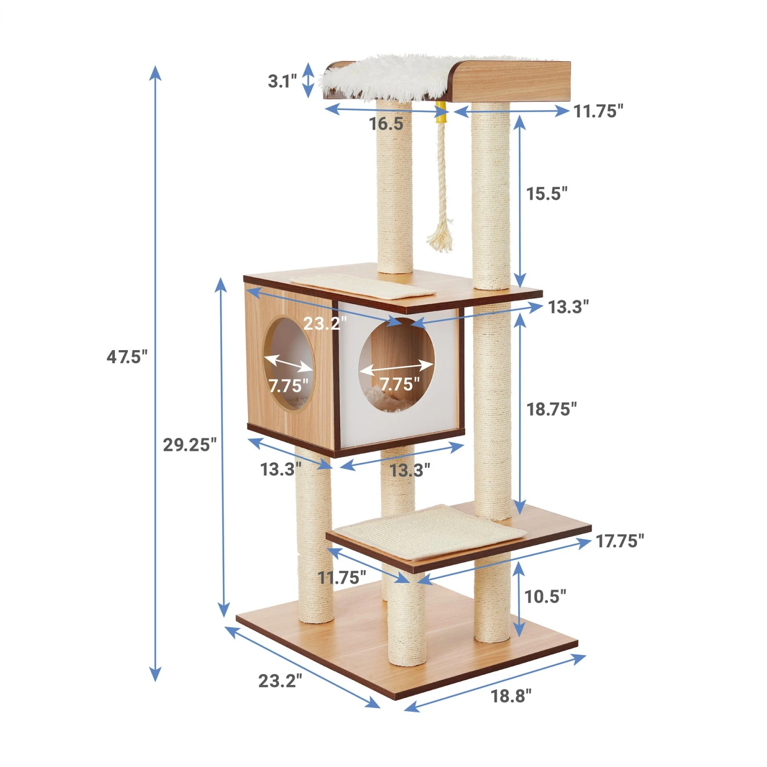 Frisco 47.5-in Modern Cat Tree & Condo 4 Frisco 47.5-in Modern Cat Tree & Condo - Image 2