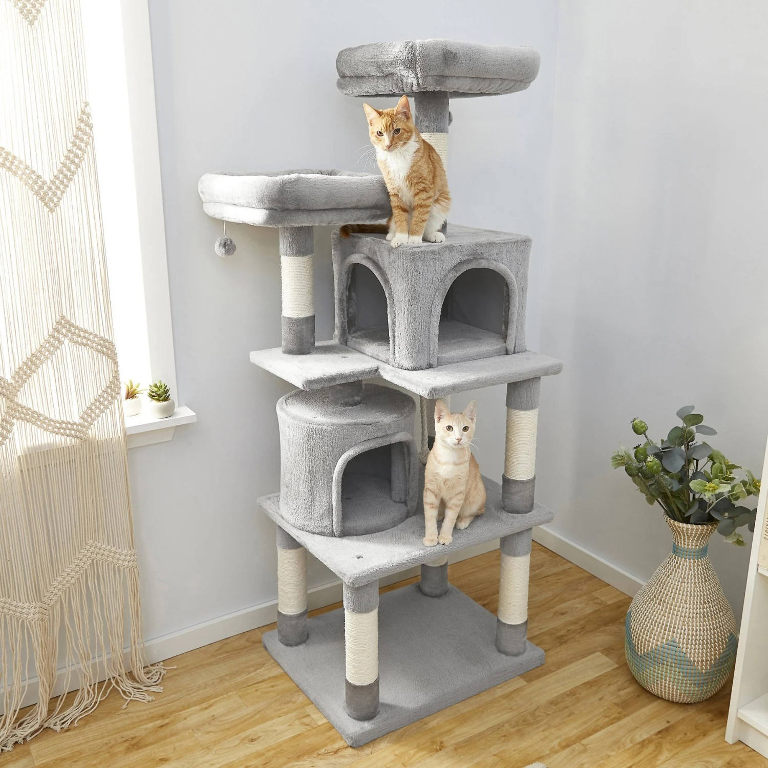 Frisco 61-in Faux Fur Cat Tree & Condo 3 Frisco 61-in Faux Fur Cat Tree & Condo