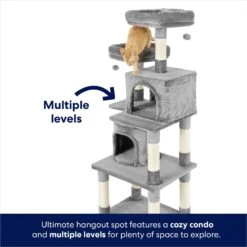 Frisco 61-in Faux Fur Cat Tree & Condo 11 Frisco 61-in Faux Fur Cat Tree & Condo -Chewy 180395 PT3. AC SS1800 V1667227420
