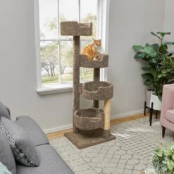 Featured Products 1 Frisco 65-in Real Carpet Wooden Cat Tree