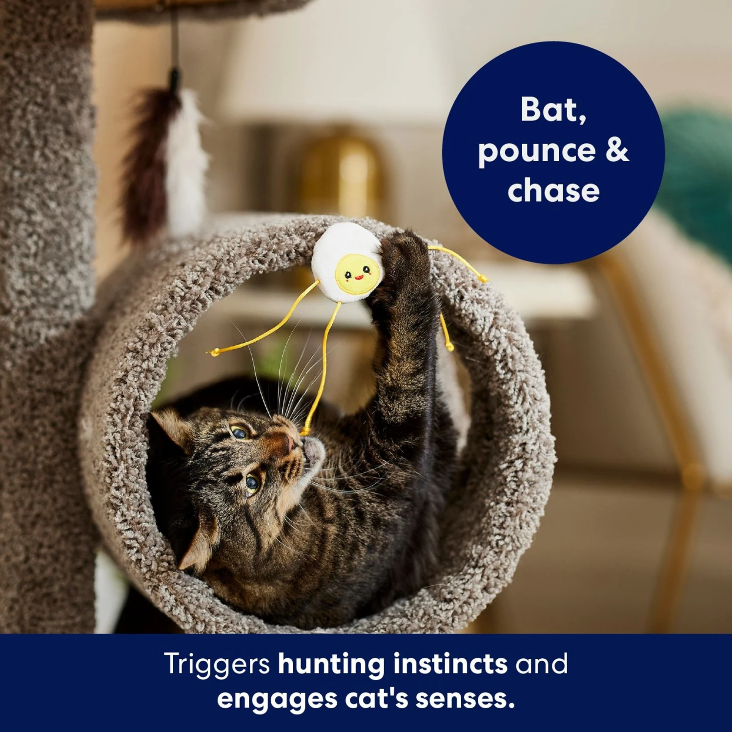 Frisco Plush Dangly Egg Buddy Cat Toy With Catnip 6 Frisco Plush Dangly Egg Buddy Cat Toy With Catnip - Image 4