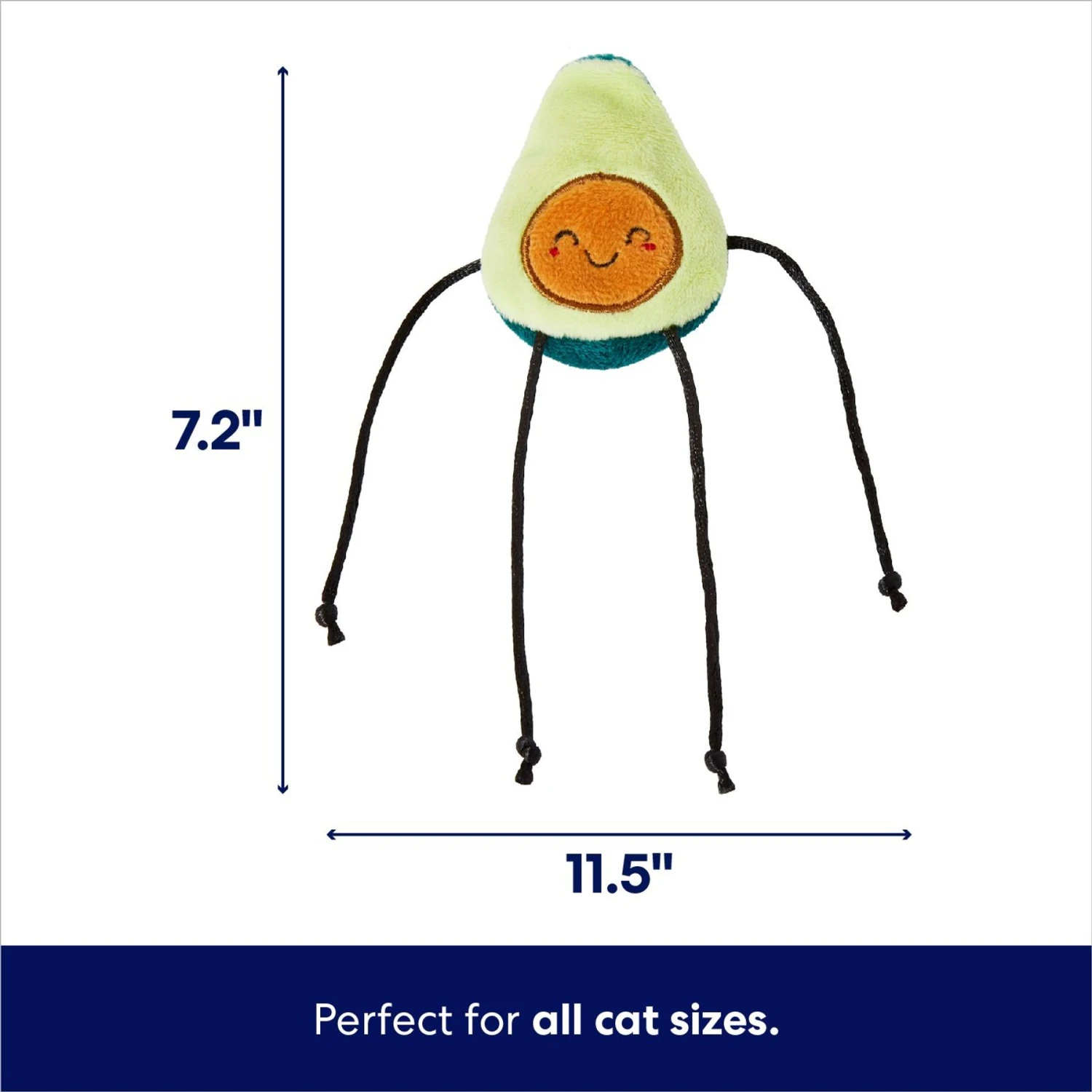 Frisco Dangly Avocado Buddy Plush Cat Toy With Catnip 4 Frisco Dangly Avocado Buddy Plush Cat Toy With Catnip - Image 2