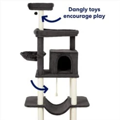 Frisco 73-in Cat Tree With Hammock, Condo, Lounge Basket, Top Perch & Bed 11 Frisco 73-in Cat Tree With Hammock, Condo, Lounge Basket, Top Perch & Bed -Chewy 214384 PT3. AC SS1800 V1667228574