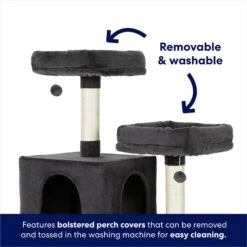 Frisco 64-in Cat Tree With Hammock, Condo, 2 Top Perches With Bed 10 Frisco 64-in Cat Tree With Hammock, Condo, 2 Top Perches With Bed -Chewy 214387 PT3. AC SS1800 V1667227576