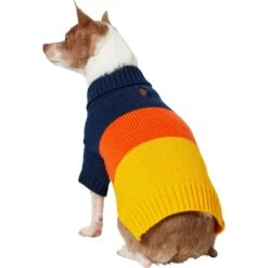 Frisco Colorblock Dog & Cat Turtleneck Sweater With Sleeves