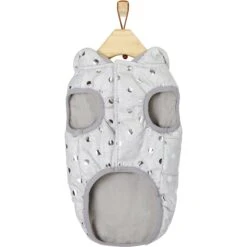 Frisco Mediumweight Silver Polka Dotted Insulated Dog & Cat Coat -Chewy 224017 PT4. AC SS1800 V1600732878