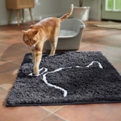Frisco Microfiber Chenille Cat Silhouette Litter Mat 12 Frisco Microfiber Chenille Cat Silhouette Litter Mat -Chewy 235902 PT4. AC SS1800 V1676556246