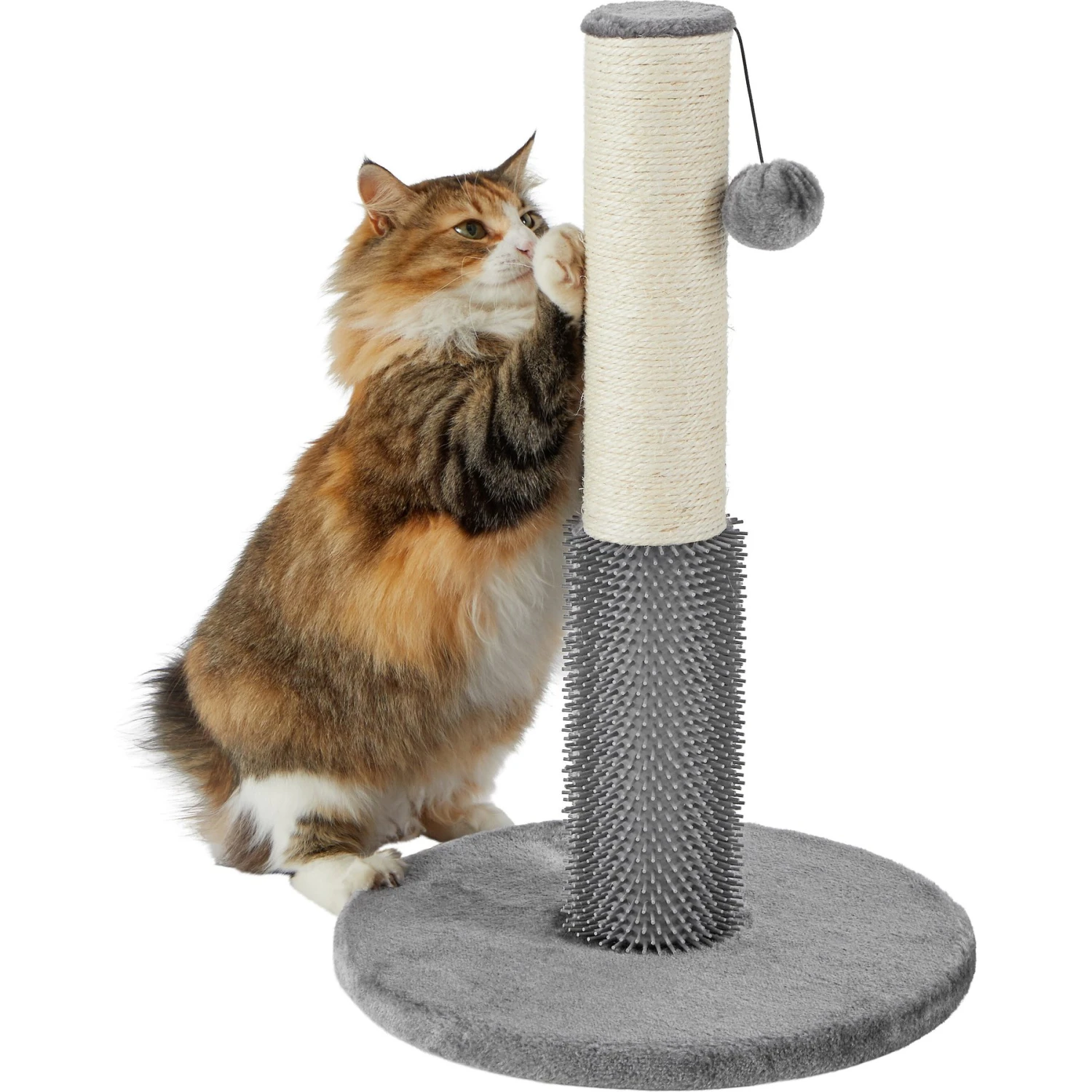 Frisco 21-in Sisal Cat Scratching Post With Toy & Groomer 5 Frisco 21-in Sisal Cat Scratching Post With Toy & Groomer - Image 3