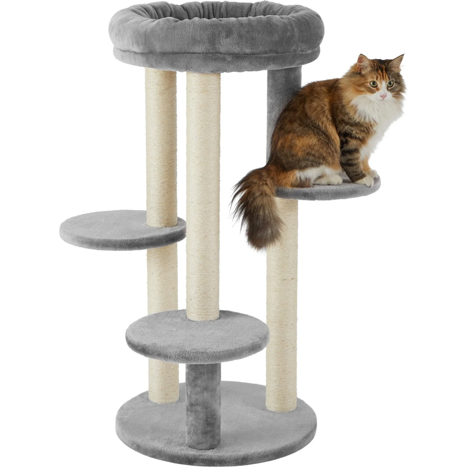 Frisco 41-in Faux Fur Cat Tree 5 Frisco 41-in Faux Fur Cat Tree - Image 3