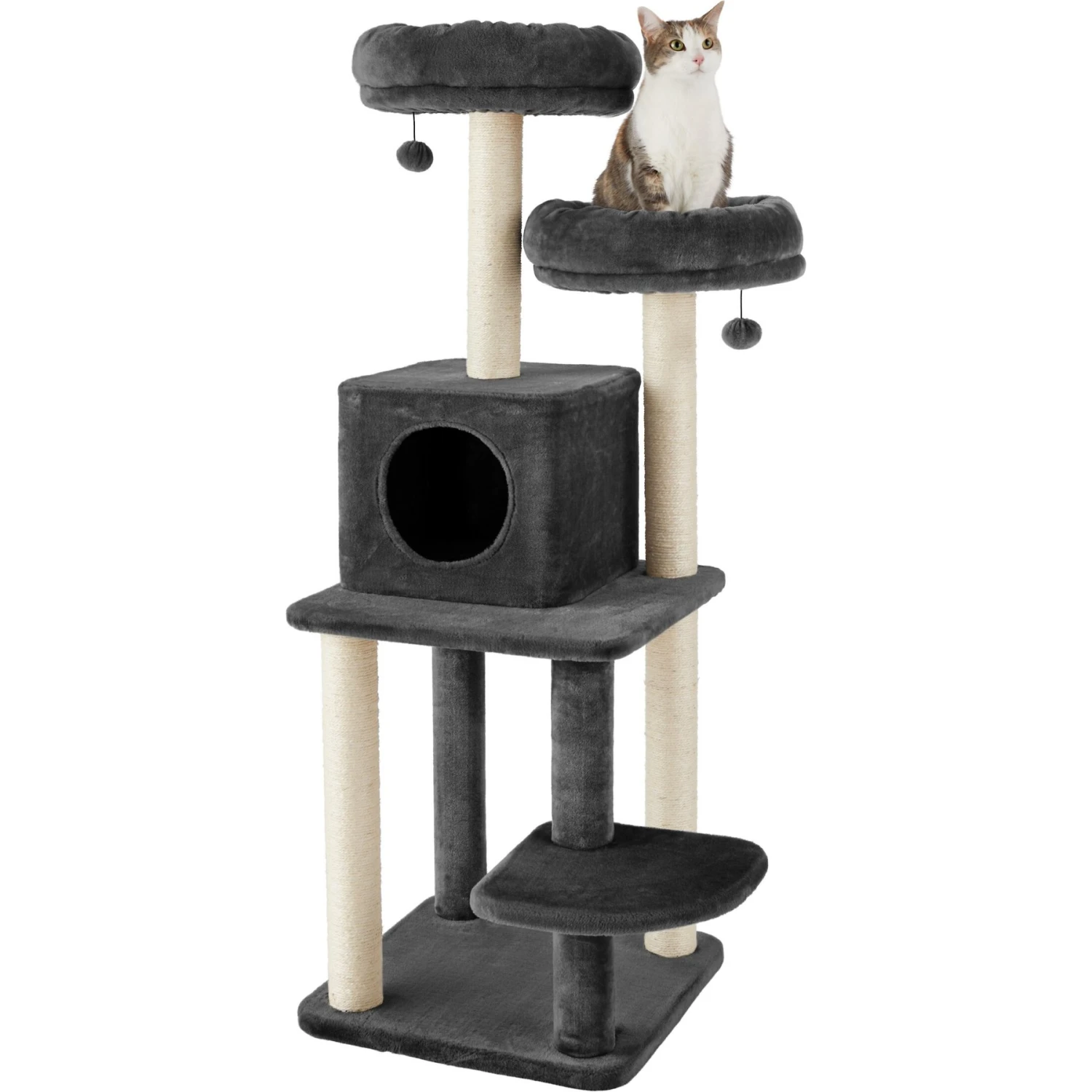 Frisco 55-in Faux Fur Cat Tree & Condo 5 Frisco 55-in Faux Fur Cat Tree & Condo - Image 3