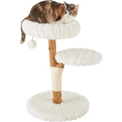 Frisco Natural Wood Modern Cat Tree With Toy, Ivory, Medium 10 Frisco Natural Wood Modern Cat Tree With Toy, Ivory, Medium -Chewy 236561 PT2. AC SS1800 V1615987414