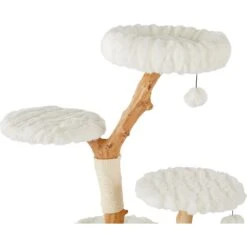 Frisco Natural Wood Modern Cat Tree With Toy, Ivory, Large 11 Frisco Natural Wood Modern Cat Tree With Toy, Ivory, Large -Chewy 236563 PT3. AC SS1800 V1615987312