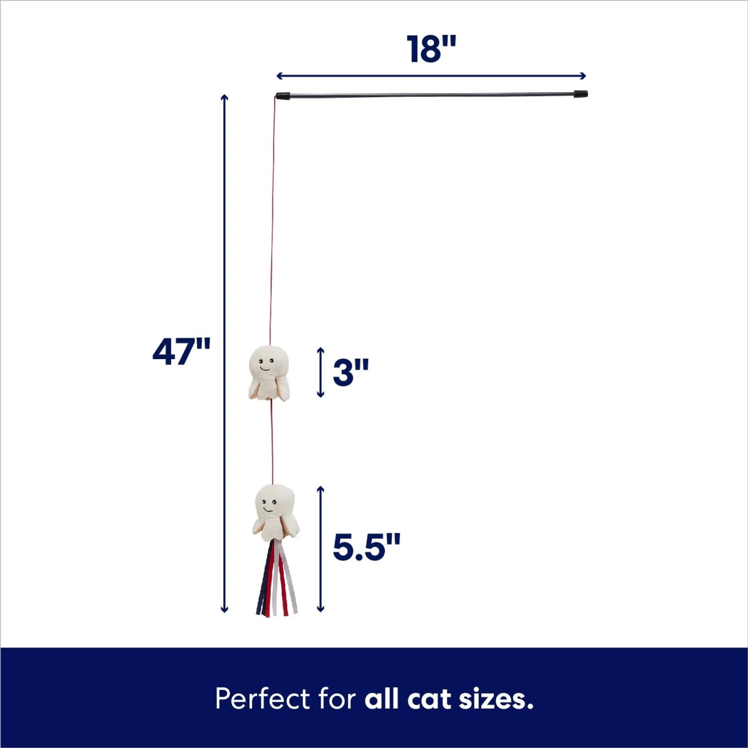 Frisco Zoomies & Chill Popcorn Teaser Wand Cat Toy With Catnip 4 Frisco Zoomies & Chill Popcorn Teaser Wand Cat Toy With Catnip - Image 2