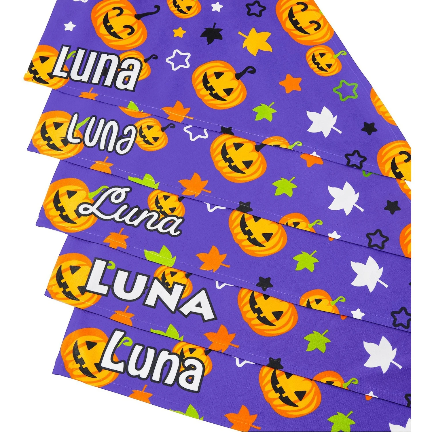 Frisco Halloween Pumpkins Personalized Dog & Cat Bandana 7 Frisco Halloween Pumpkins Personalized Dog & Cat Bandana - Image 5