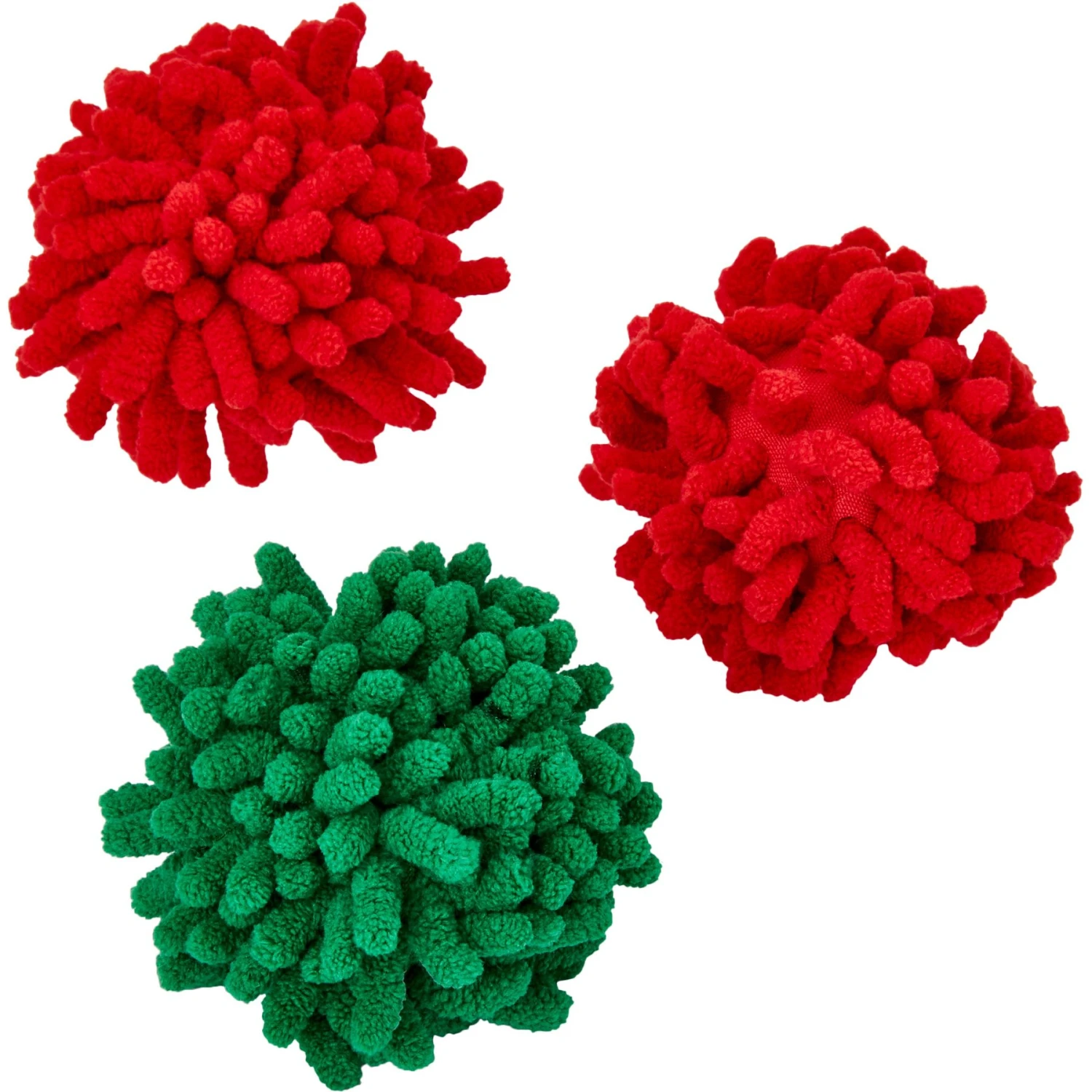 Frisco Holiday Moppy Ball Cat Toy With Catnip, 3 Count 3 Frisco Holiday Moppy Ball Cat Toy With Catnip, 3 Count