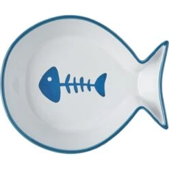 Frisco Fish Shaped Non-skid Ceramic Cat Bowl 12 Frisco Fish Shaped Non-skid Ceramic Cat Bowl -Chewy 256111 PT4. AC SS1800 V1616522607