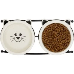 Frisco Cat Face Non-skid Elevated Double Ceramic Cat Bowl 13 Frisco Cat Face Non-skid Elevated Double Ceramic Cat Bowl -Chewy 256113 PT5. AC SS1800 V1615311146