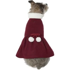 Frisco Mediumweight Pom Pom Bow Dog & Cat Peacoat Dress, Red 11 Frisco Mediumweight Pom Pom Bow Dog & Cat Peacoat Dress, Red -Chewy 268200 PT2. AC SS1800 V1628797391