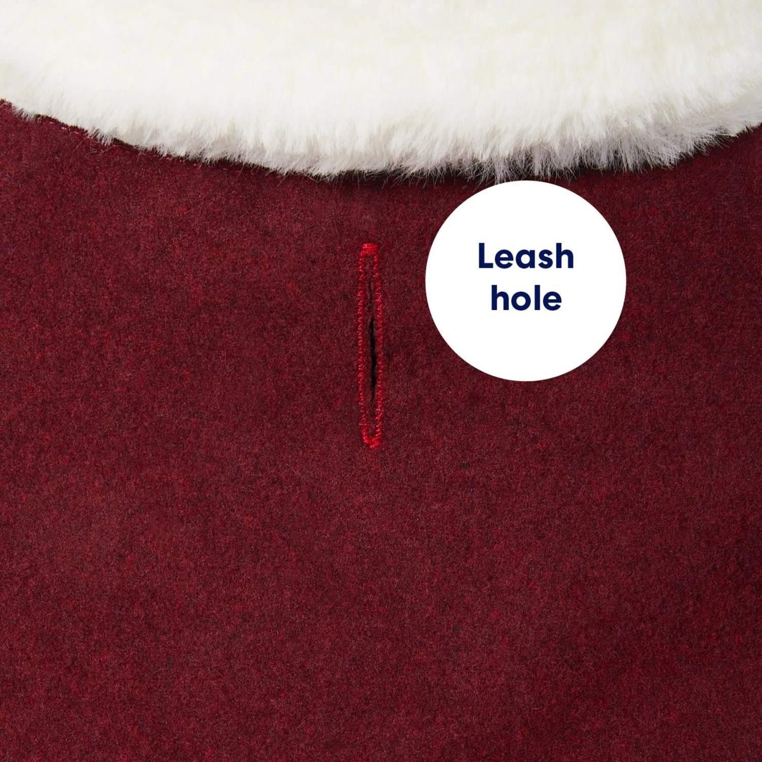 Frisco Mediumweight Pom Pom Bow Dog & Cat Peacoat Dress, Red 8 Frisco Mediumweight Pom Pom Bow Dog & Cat Peacoat Dress, Red - Image 6