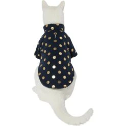 Frisco Lightweight Gold Dotted Dog & Cat Jacket, Navy 11 Frisco Lightweight Gold Dotted Dog & Cat Jacket, Navy -Chewy 268247 PT2. AC SS1800 V1628741286