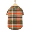 Frisco Orange & Olive Plaid Dog & Cat Flannel Shirt