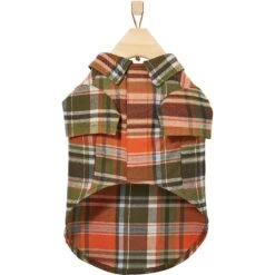 Frisco Orange & Olive Plaid Dog & Cat Flannel Shirt 15 Frisco Orange & Olive Plaid Dog & Cat Flannel Shirt -Chewy 268612 PT4. AC SS1800 V1637646113