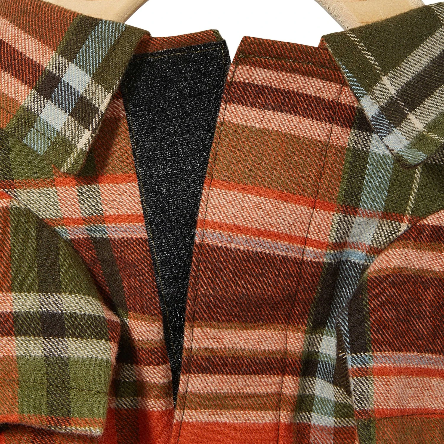 Frisco Orange & Olive Plaid Dog & Cat Flannel Shirt 9 Frisco Orange & Olive Plaid Dog & Cat Flannel Shirt - Image 7