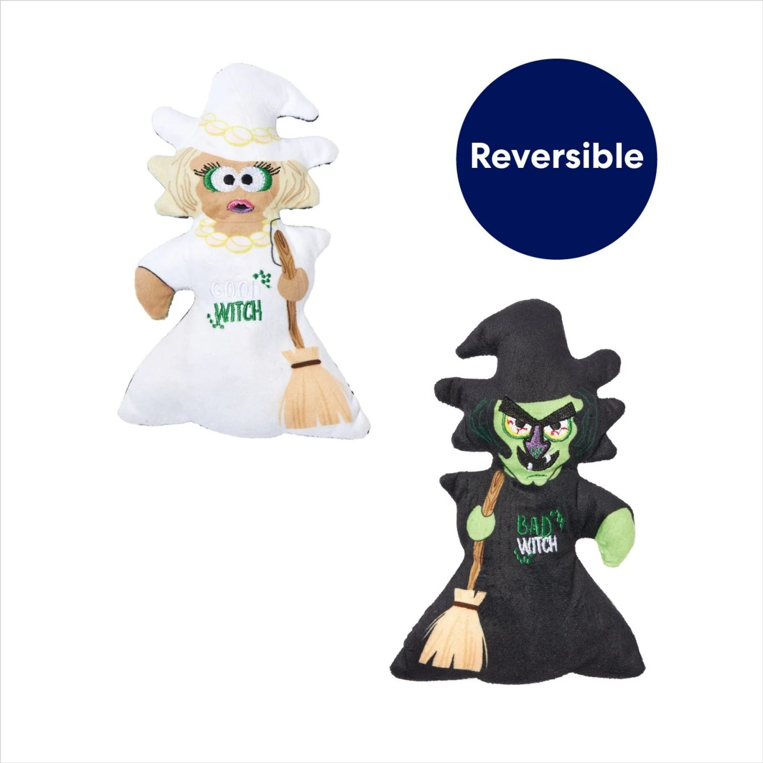 Frisco Halloween Good Witch, Bad Witch Reversible Plush Cat Toy With Catnip 5 Frisco Halloween Good Witch, Bad Witch Reversible Plush Cat Toy With Catnip - Image 3