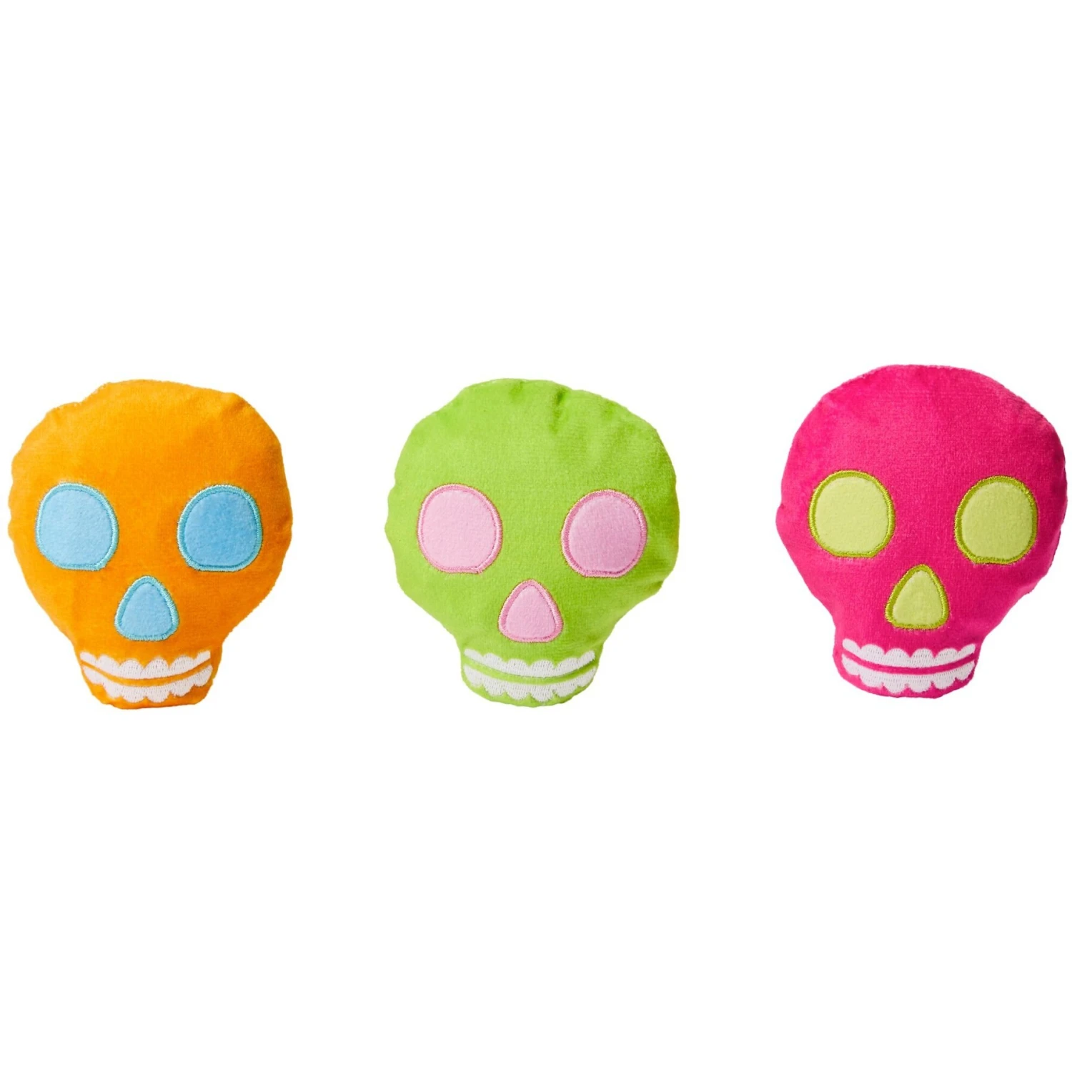 Frisco Colorful Skulls Plush Cat Toy With Catnip, 3 Count 5 Frisco Colorful Skulls Plush Cat Toy With Catnip, 3 Count - Image 3