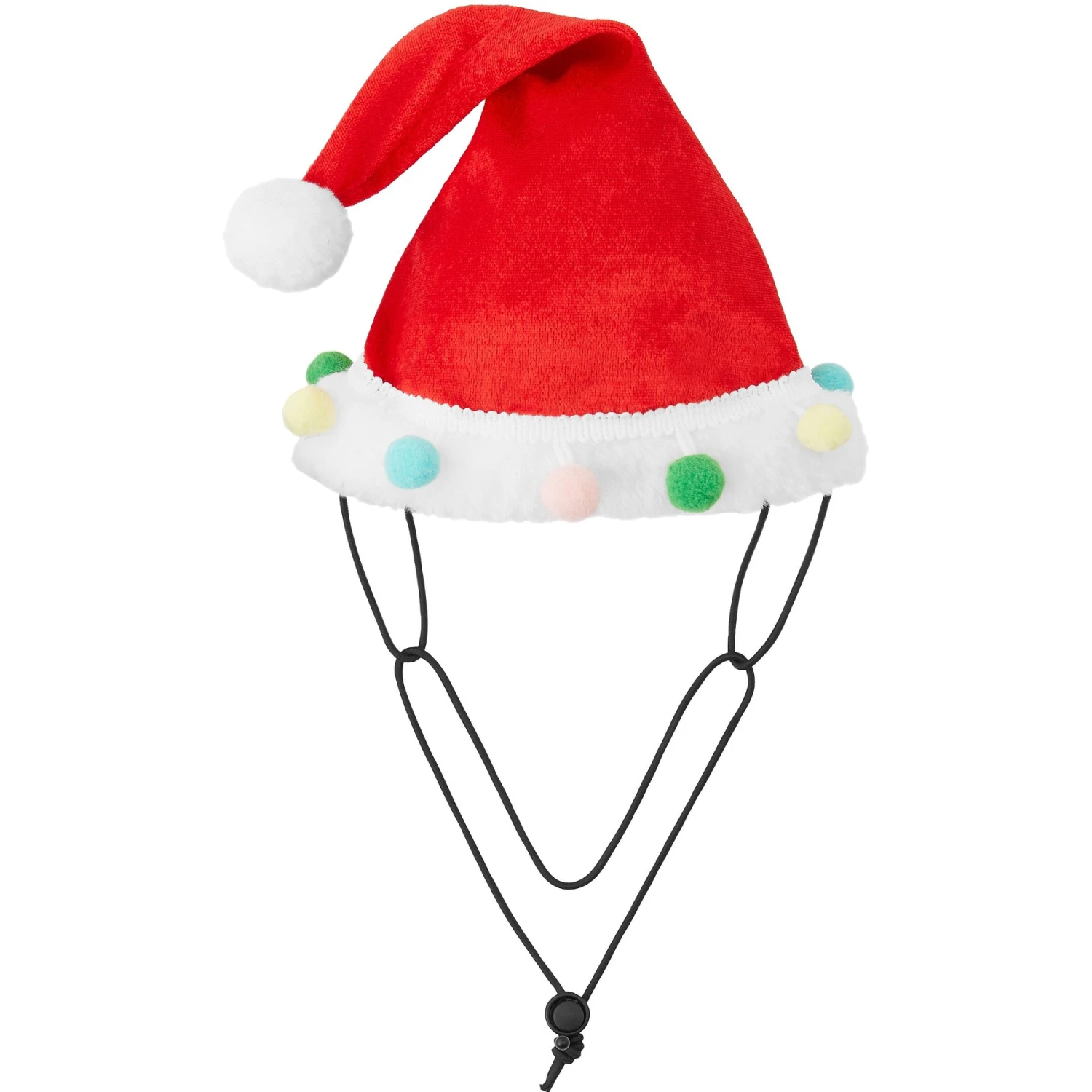 Frisco Holiday Poms Dog & Cat Santa Hat 3 Frisco Holiday Poms Dog & Cat Santa Hat