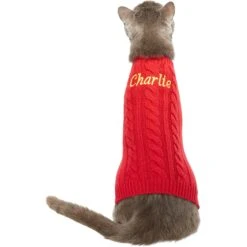 Frisco Personalized Dog & Cat Cable Knitted Sweater -Chewy 285168 PT3. AC SS1800 V1628777262