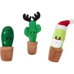 Front Page 23 Frisco Holiday Cactus Plush Cat Toy With Catnip, 3 Count