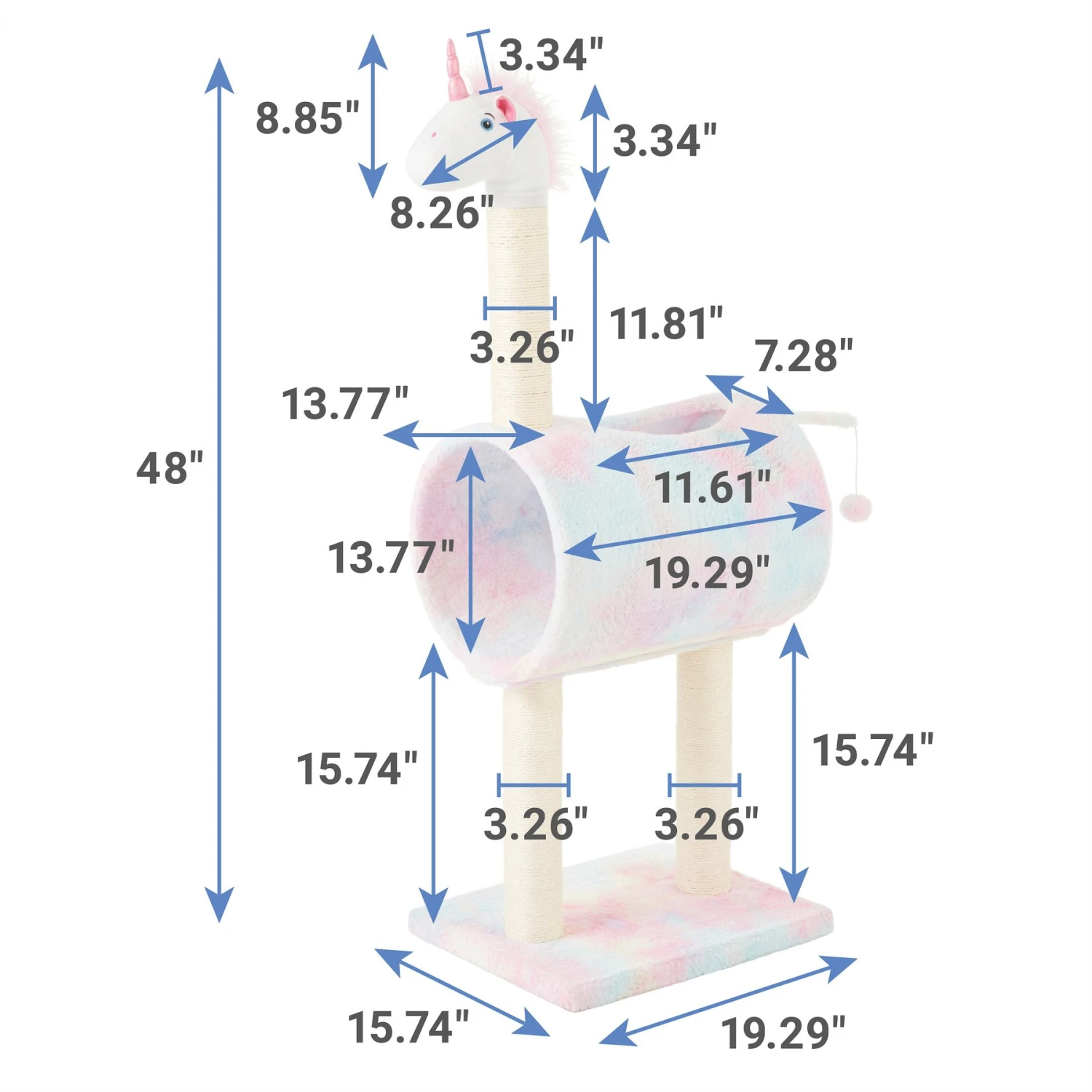 Frisco Animal Series Cat Tunnel With Scratching Post 4 Frisco Animal Series Cat Tunnel With Scratching Post - Image 2