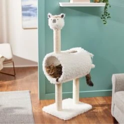 Featured Products 3 Frisco Animal Series Cat Tunnel With Scratching Post, Llama