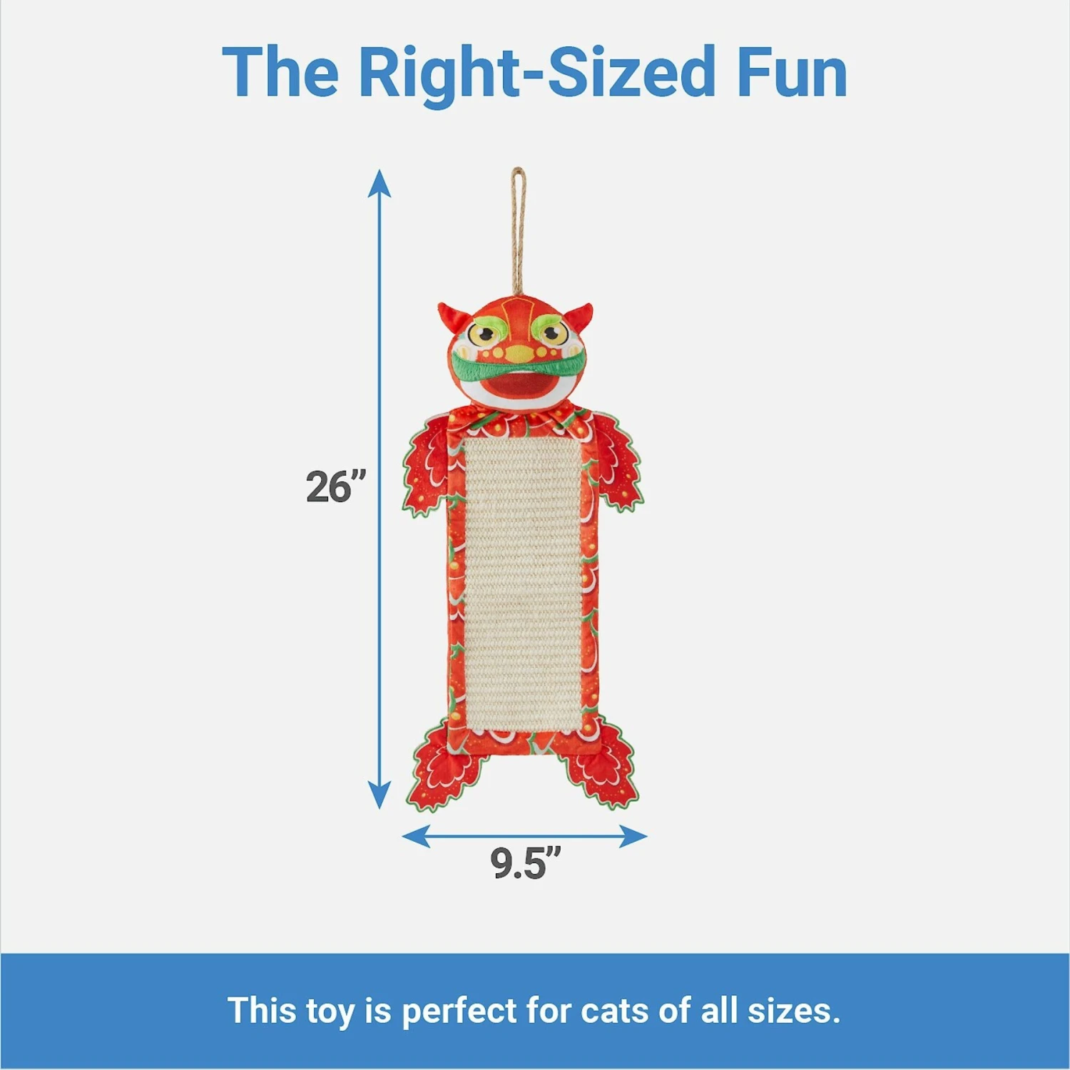 Frisco Lunar New Year Dragon Scratcher Cat Toy 4 Frisco Lunar New Year Dragon Scratcher Cat Toy - Image 2