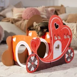 Frisco Valentine Love Carriage Cardboard Cat House, 2-Story 12 Frisco Valentine Love Carriage Cardboard Cat House, 2-Story -Chewy 301565 PT4. AC SS1800 V1701364873