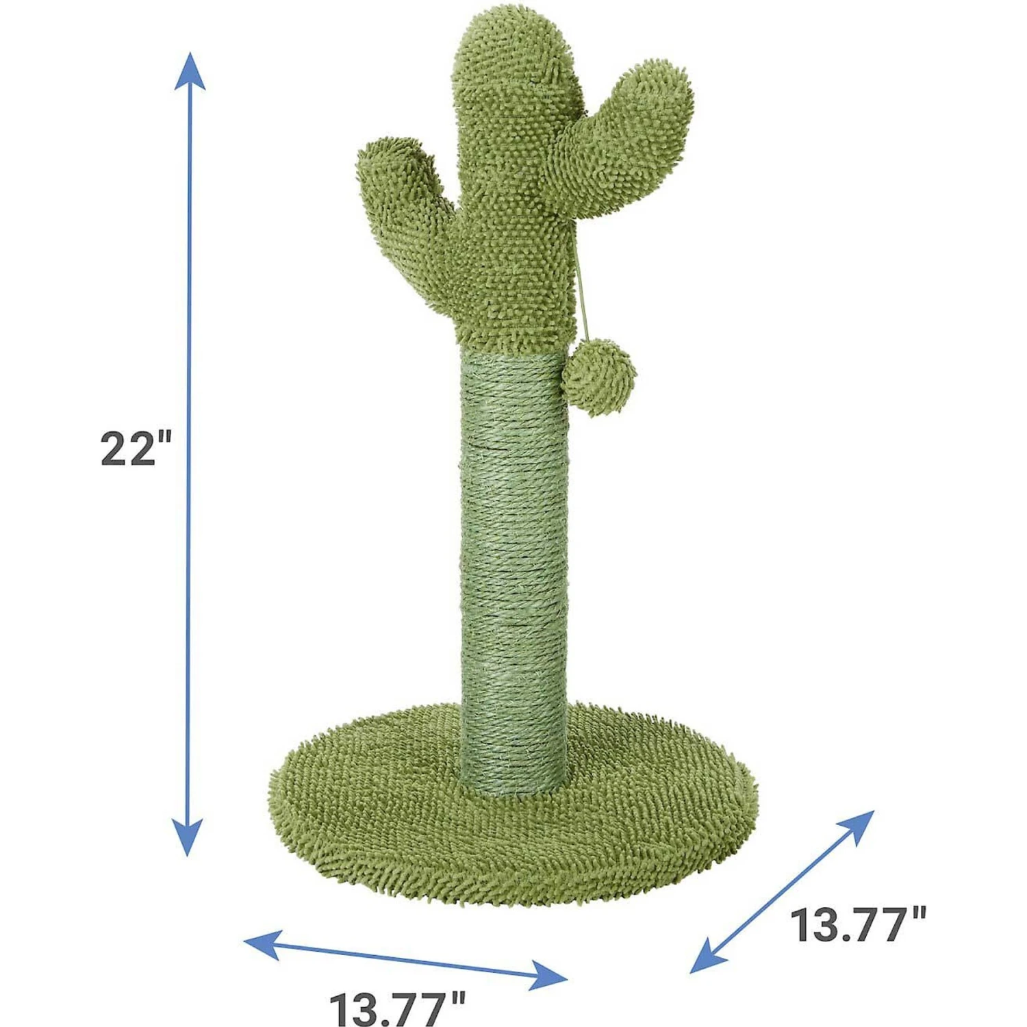 Frisco Cactus Cat Scratching Post & Frisco Dangly Avocado Buddy Plush Cat Toy With Catnip 5 Frisco Cactus Cat Scratching Post & Frisco Dangly Avocado Buddy Plush Cat Toy With Catnip - Image 3