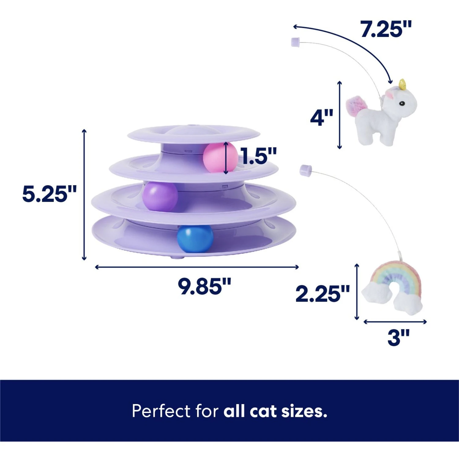 Frisco Unicorn & Rainbow Cat Tracks Cat Toy With Catnip 4 Frisco Unicorn & Rainbow Cat Tracks Cat Toy With Catnip - Image 2