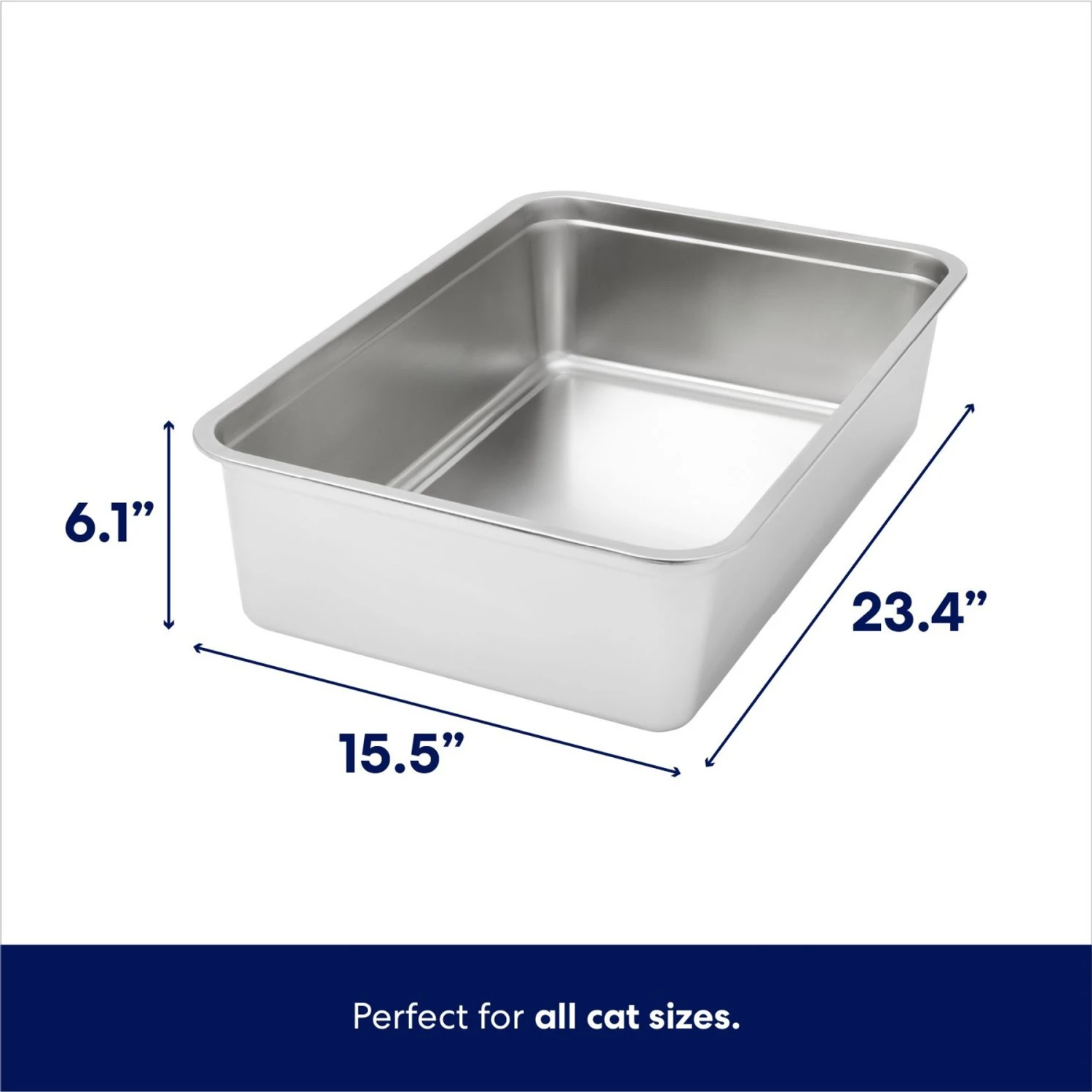 Frisco Stainless Steel Cat Litter Box 4 Frisco Stainless Steel Cat Litter Box - Image 2