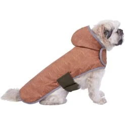 Frisco Lightweight Olive Reversible Packable Dog Raincoat -Chewy 315116 PT2. AC SS1800 V1646436123