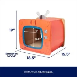Frisco TV Set Cardboard Cat House 9 Frisco TV Set Cardboard Cat House -Chewy 317731 PT1. AC SS1800 V1689343874