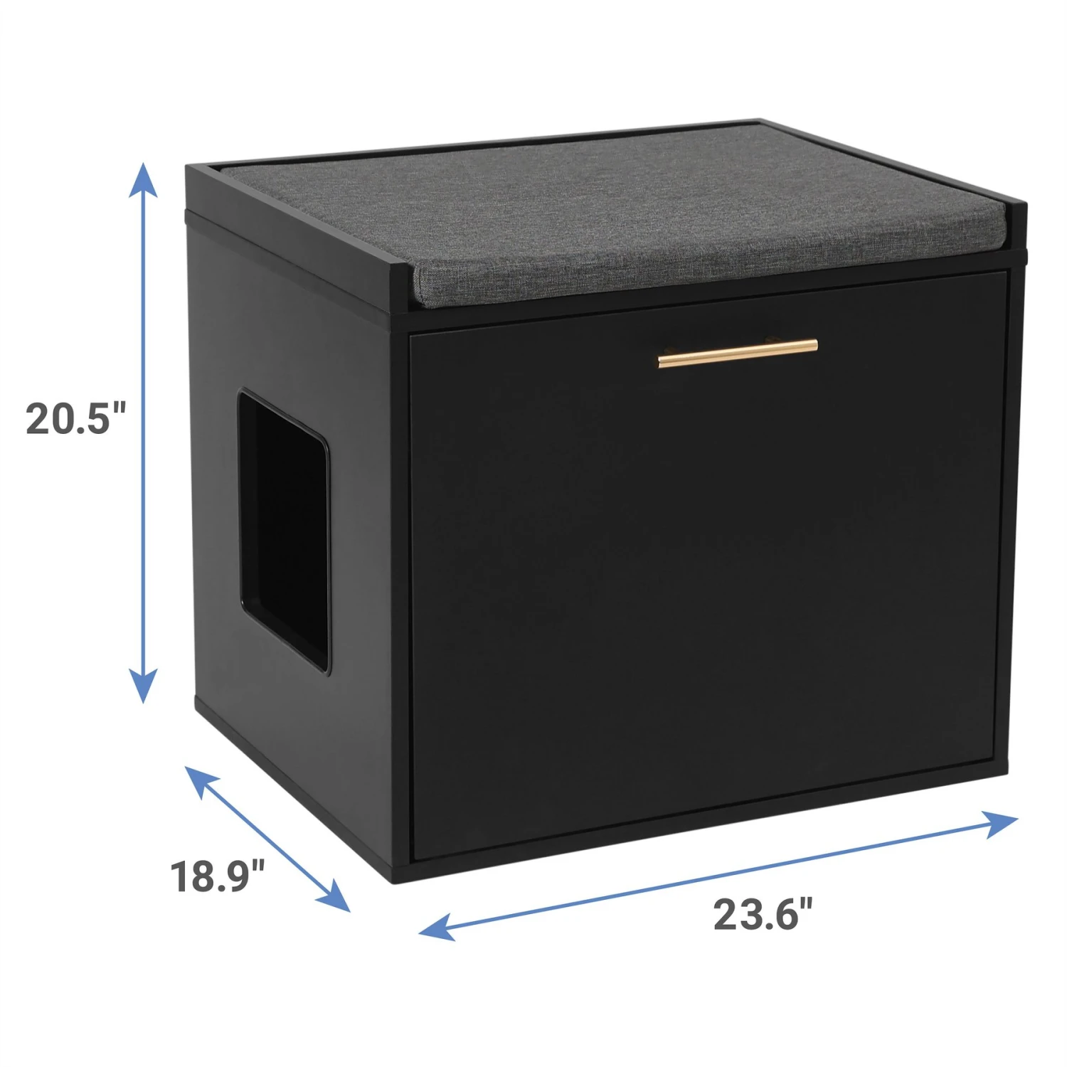 Frisco Drop Down Door Bench Cat Litter Box Cover 5 Frisco Drop Down Door Bench Cat Litter Box Cover - Image 3