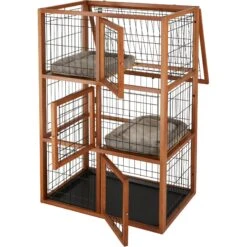 Frisco Collapsible Wood & Wire Cat Cage Playpen, 3 Level 10 Frisco Collapsible Wood & Wire Cat Cage Playpen, 3 Level -Chewy 323215 PT3. AC SS1800 V1645497221