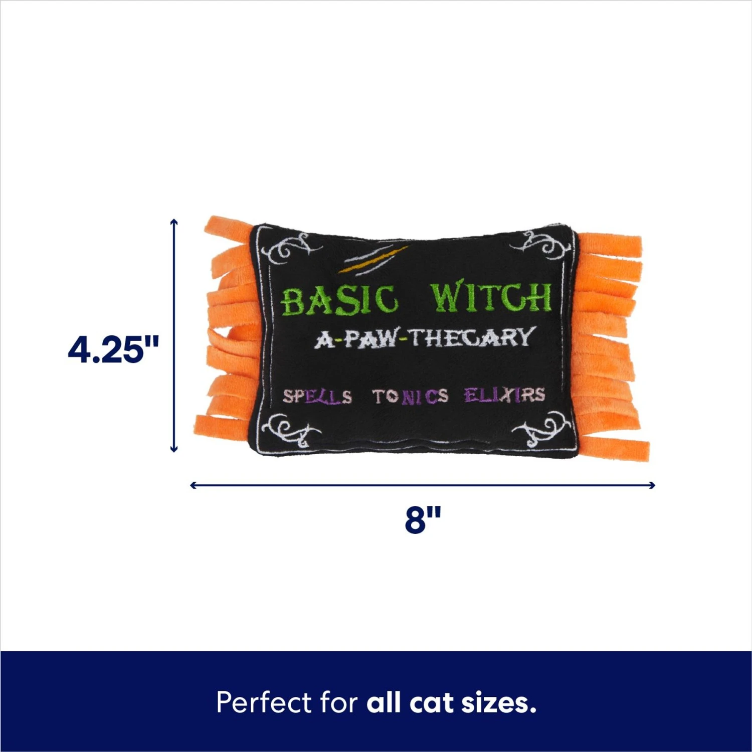 Frisco Halloween A-Paw-Thecary Kicker Plush Cat Toy With Catnip 4 Frisco Halloween A-Paw-Thecary Kicker Plush Cat Toy With Catnip - Image 2