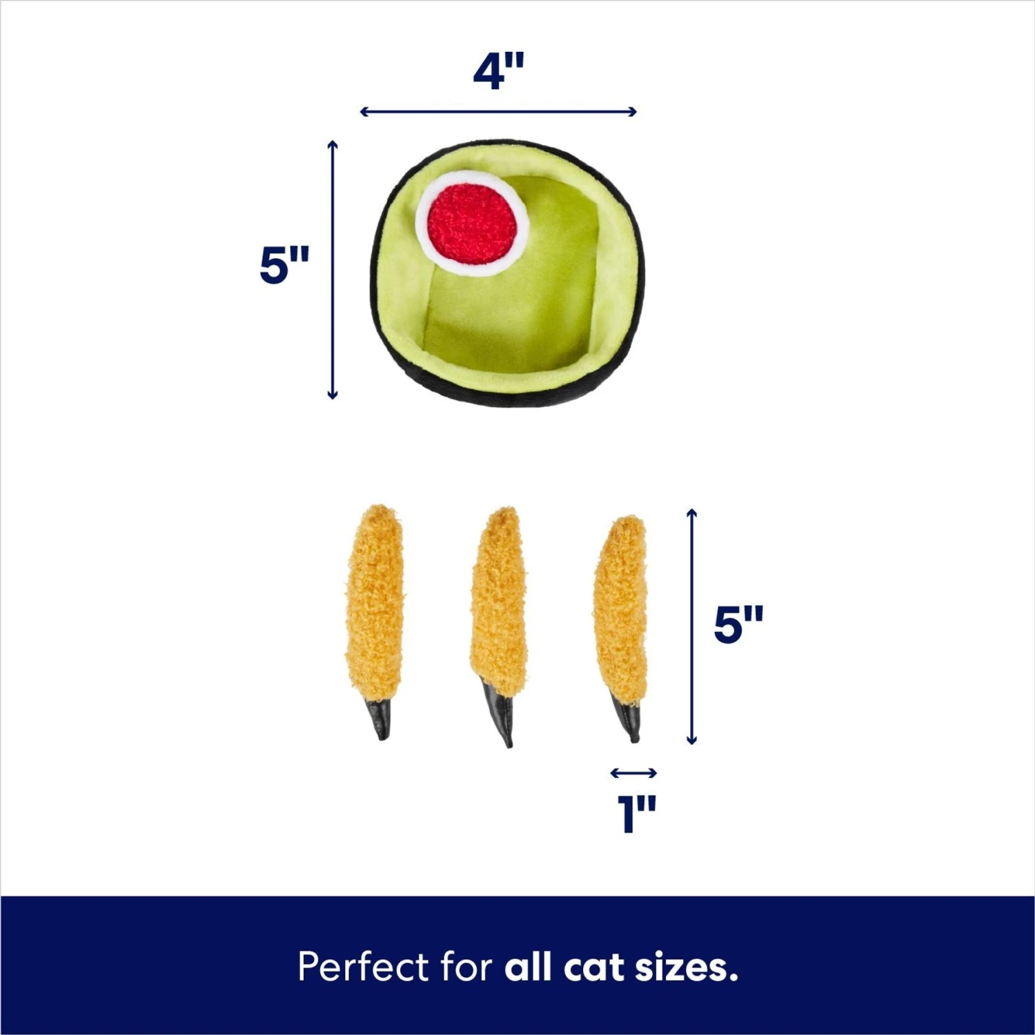 Frisco Halloween Haunted Mozzarella Sticks Plush Cat Toy With Catnip 4 Frisco Halloween Haunted Mozzarella Sticks Plush Cat Toy With Catnip - Image 2